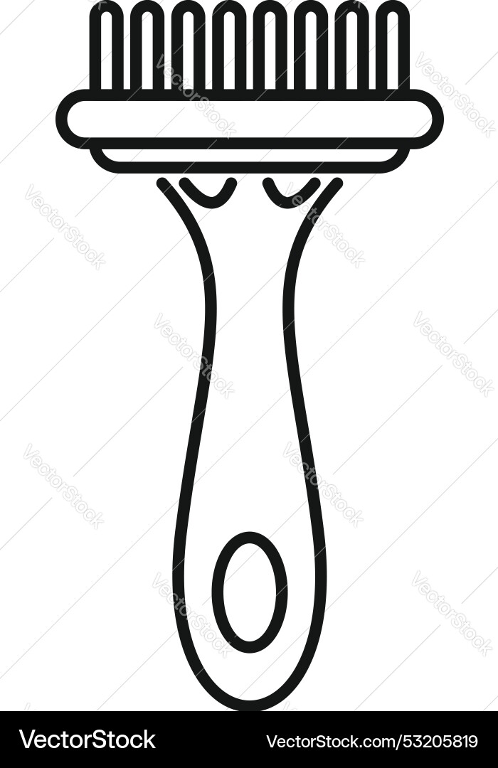 Cleaning brush icon with long handle for web Vector Image