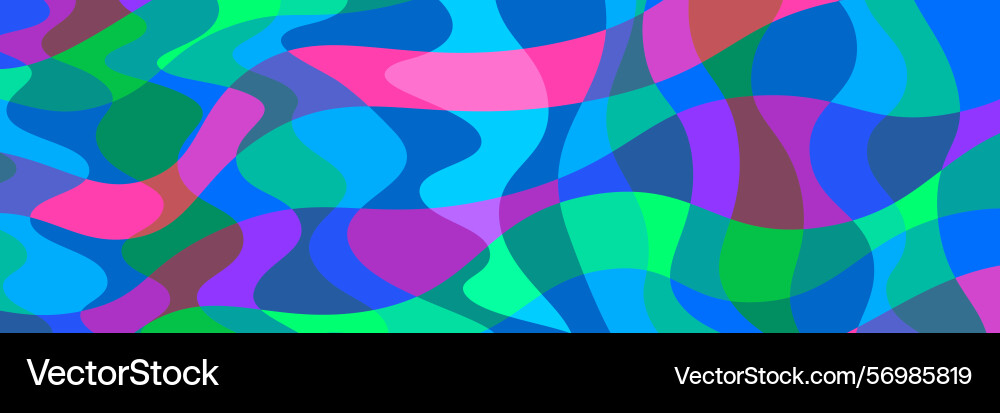 Horizontal abstract colorful curve design vector image