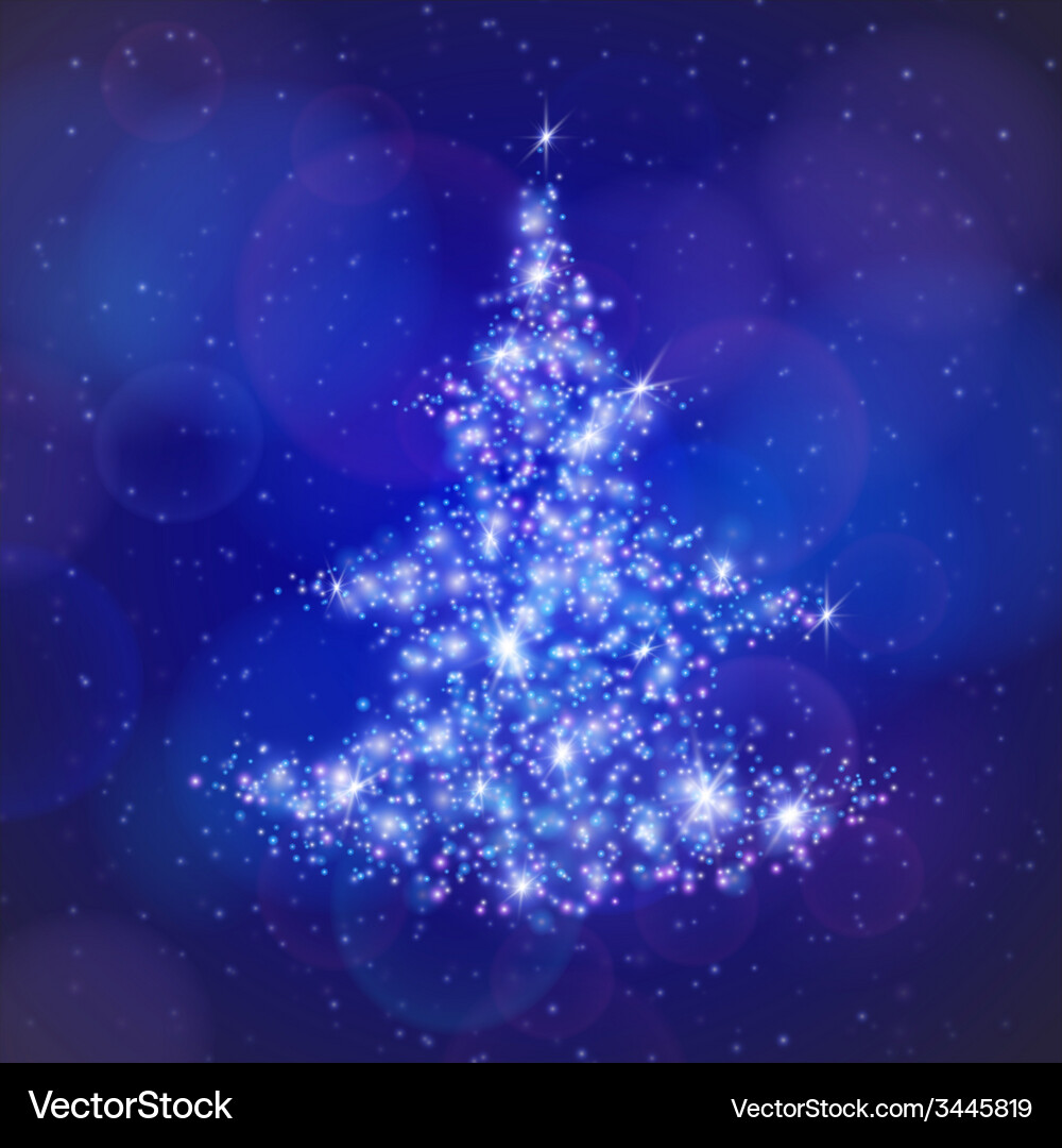 Light Particle Christmas Tree Vector Image