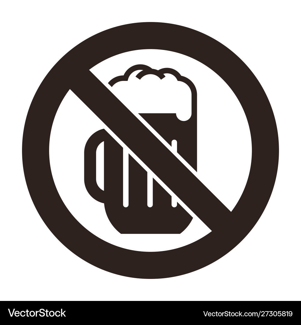 No alcohol sign No alcohol sign vector image