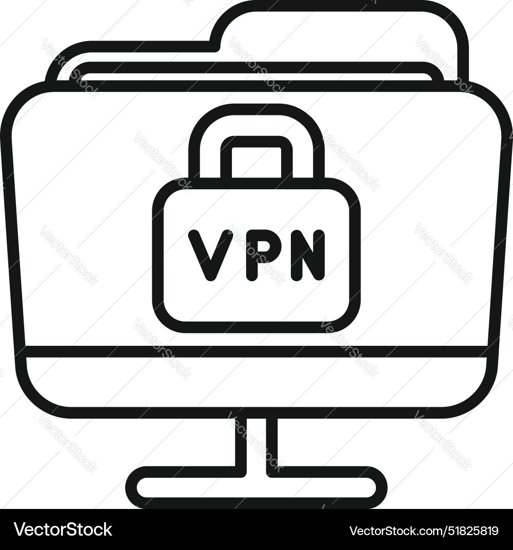 Vpn client program is protecting folder Vpn client program is protecting folder vector image