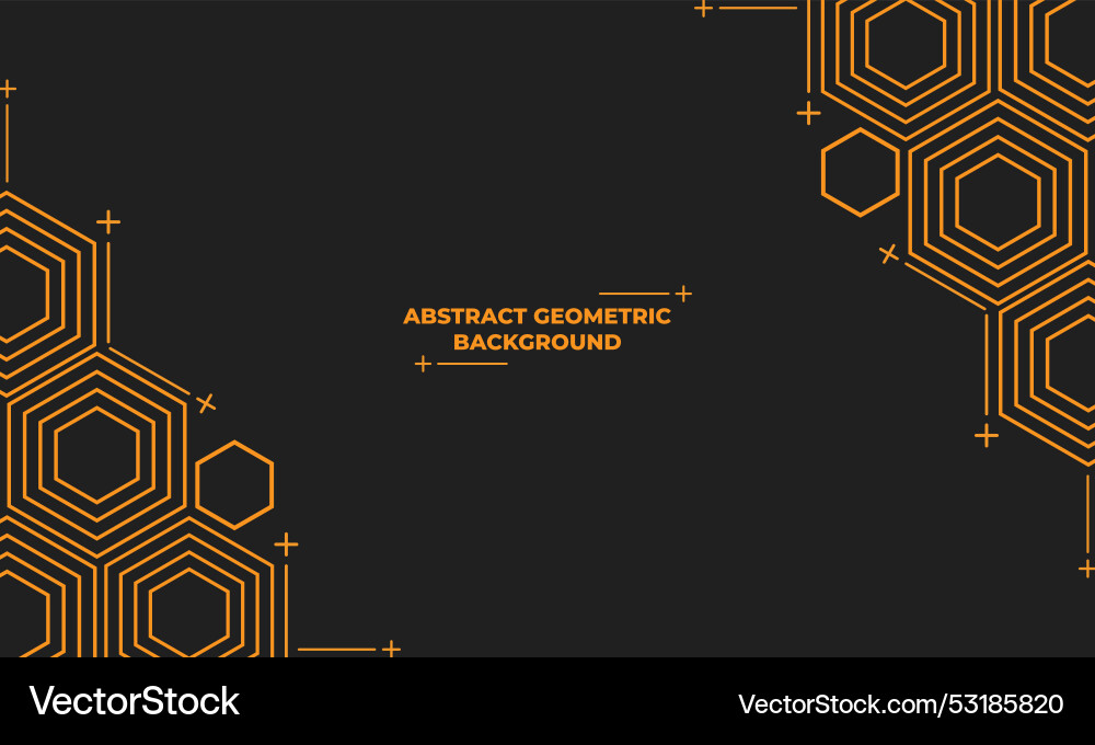 Abstract hexagonal geometric background vector image