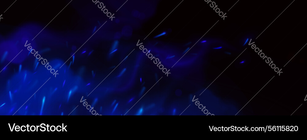 Blue fire sparks and glowing embers Blue fire sparks and glowing embers vector image