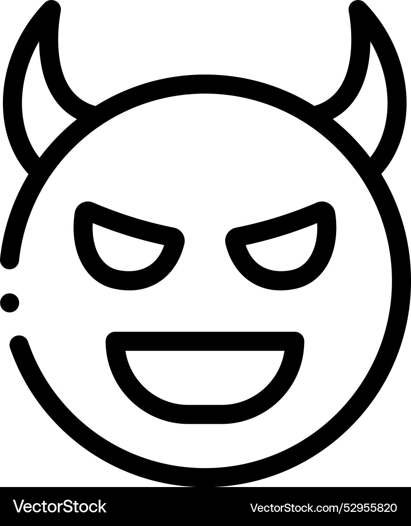 Devil icon thin linear style design isolated Devil icon thin linear style design isolated Vector Image