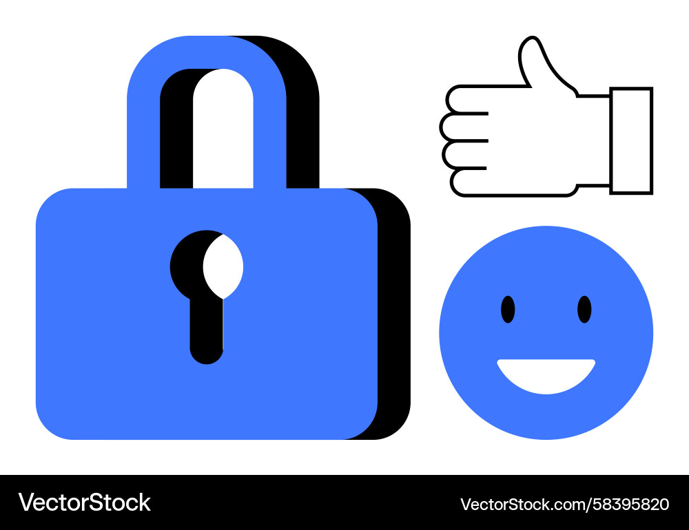 Secure Access & Approval Concept Vector Image