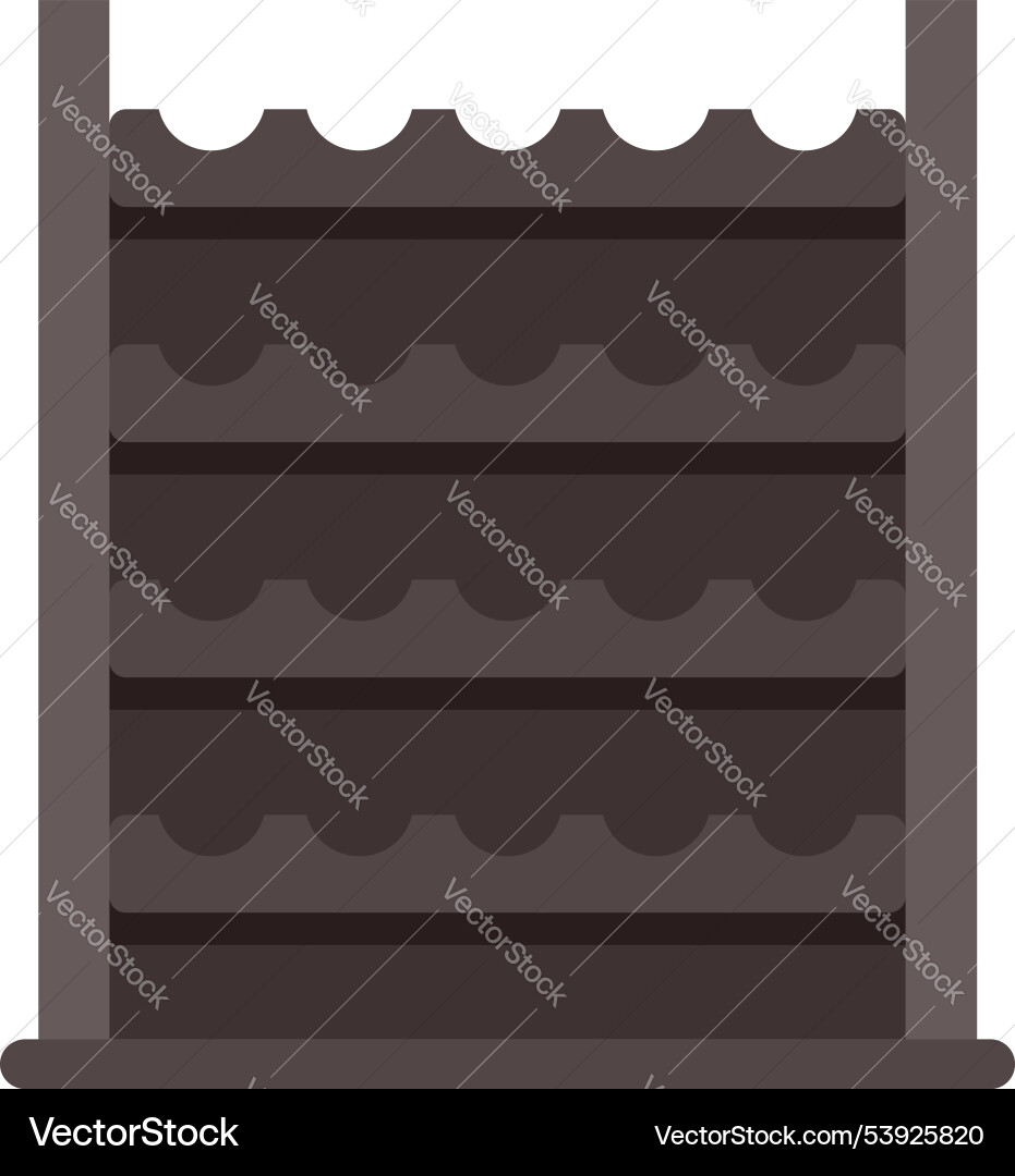 Wine rack storing bottles of in a flat style Vector Image