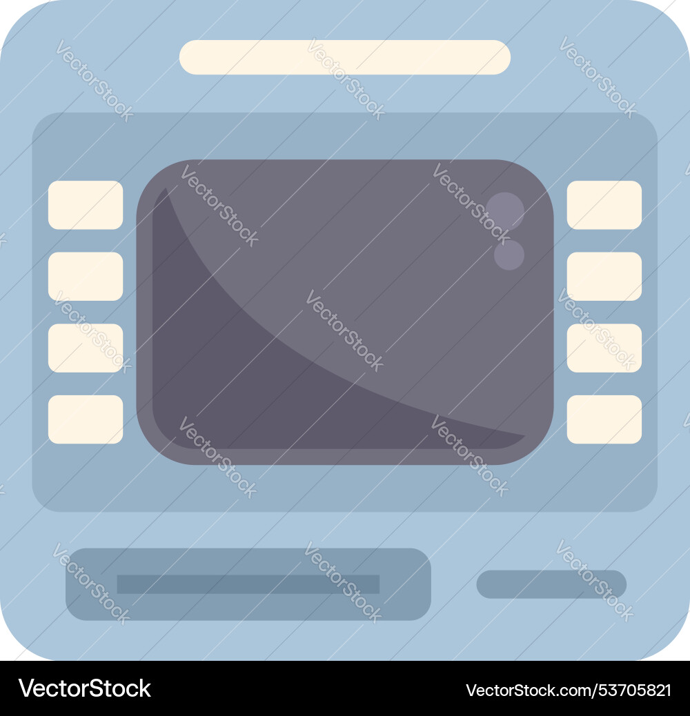 Atm machine display showing financial transaction Atm machine display showing financial transaction Vector Image