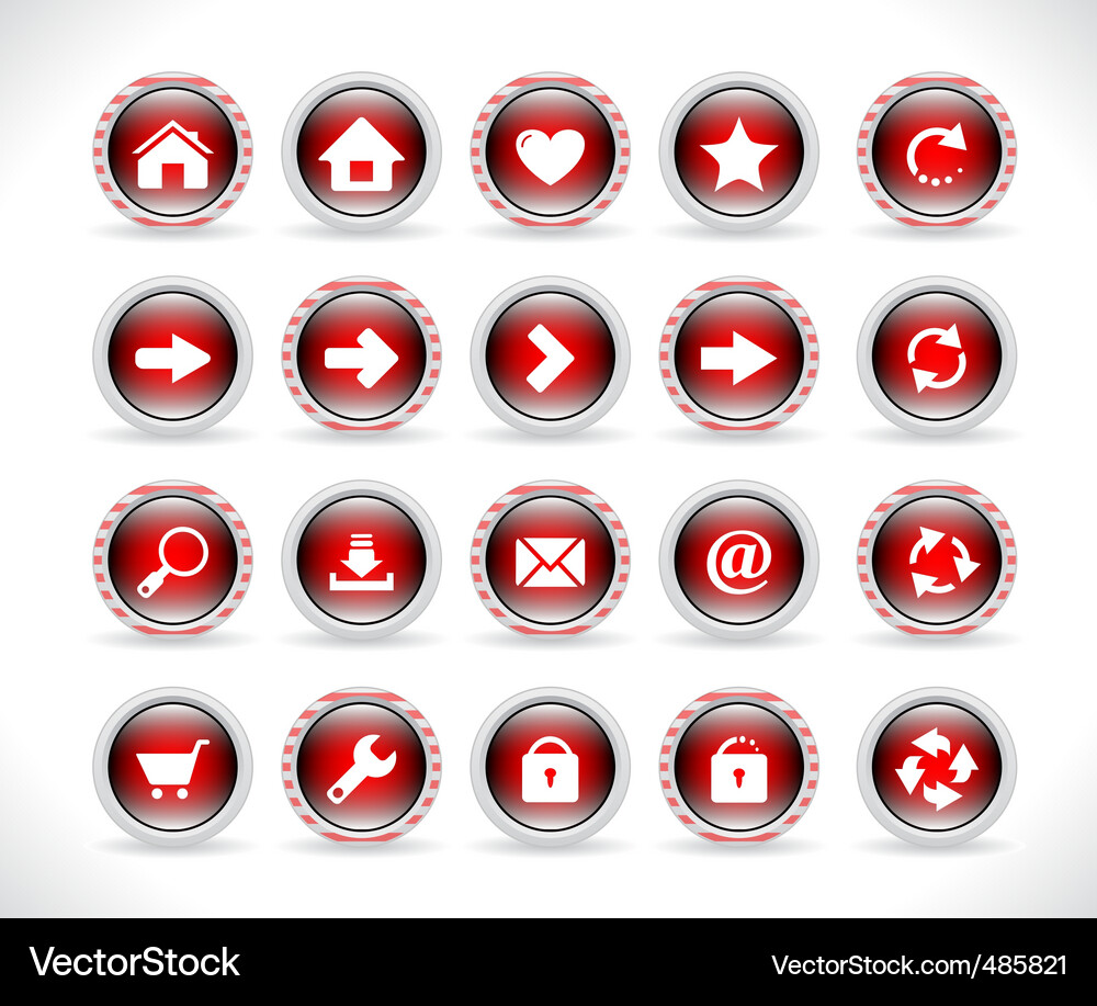 Buttons for web design Vector Image