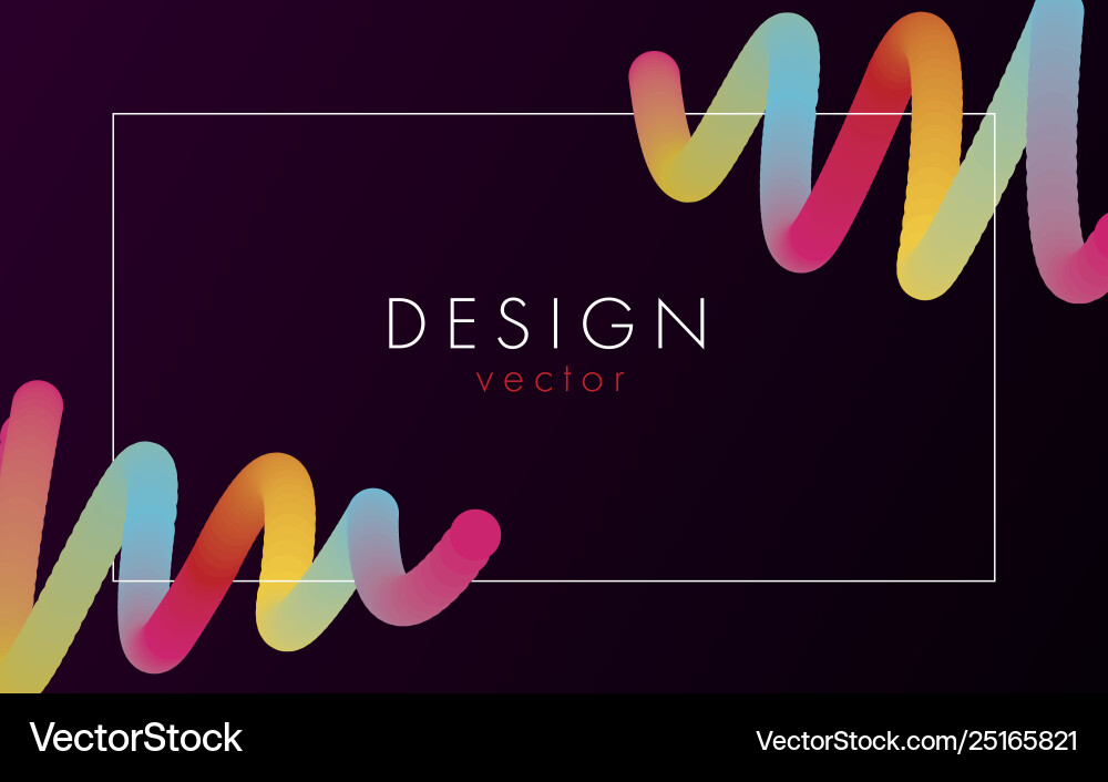 Design abstract poster with text in frame Design abstract poster with text in frame Vector Image