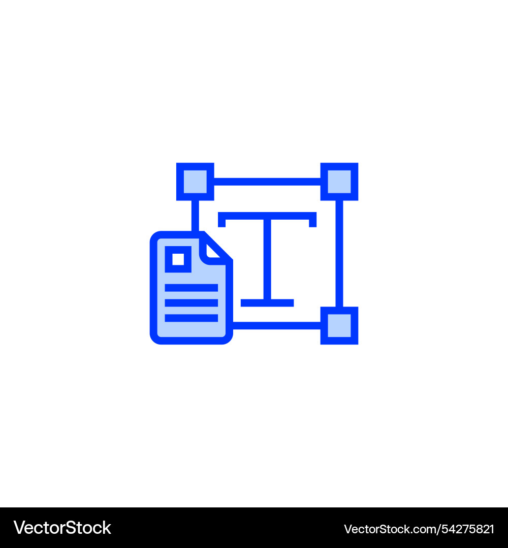 Edit text line icon linear style sign for mobile vector image