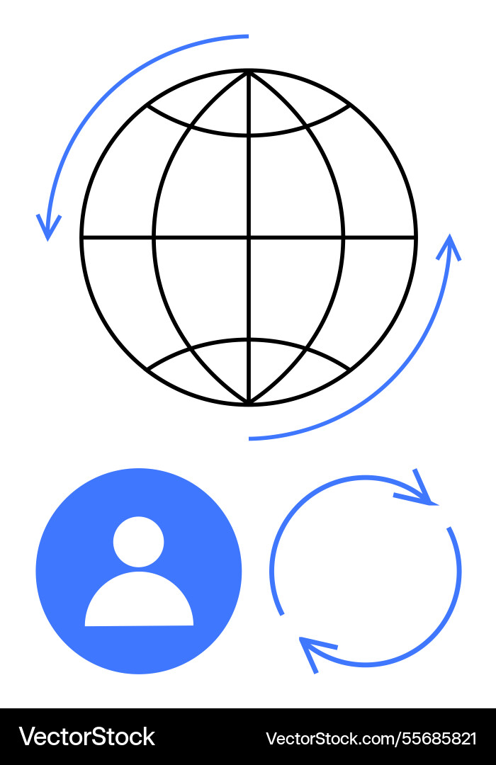 Global communication and user connection Global communication and user connection vector image