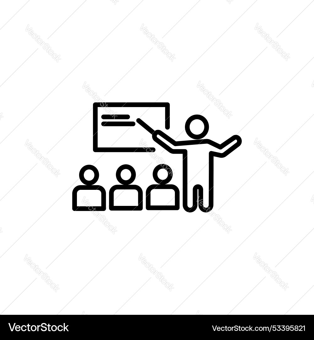 Lecture line icon isolated on white background Lecture line icon isolated on white background vector image