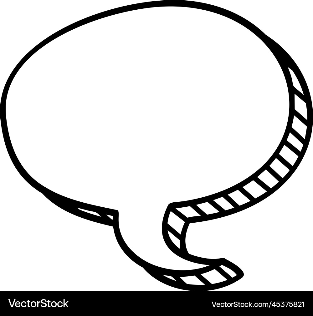Oval speech balloon template empty text frame Oval speech balloon template empty text frame vector image