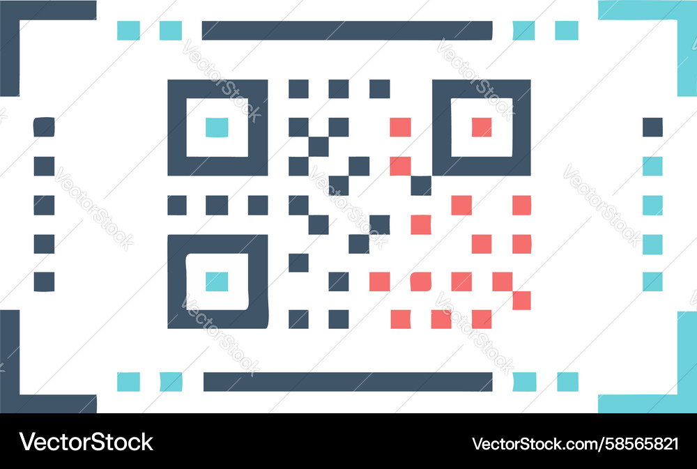 QR Code Scan Icon Vector Image