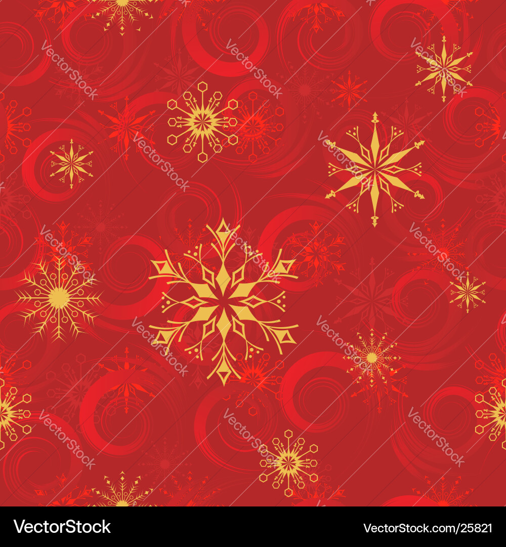 Winter Snowflake Pattern vector image