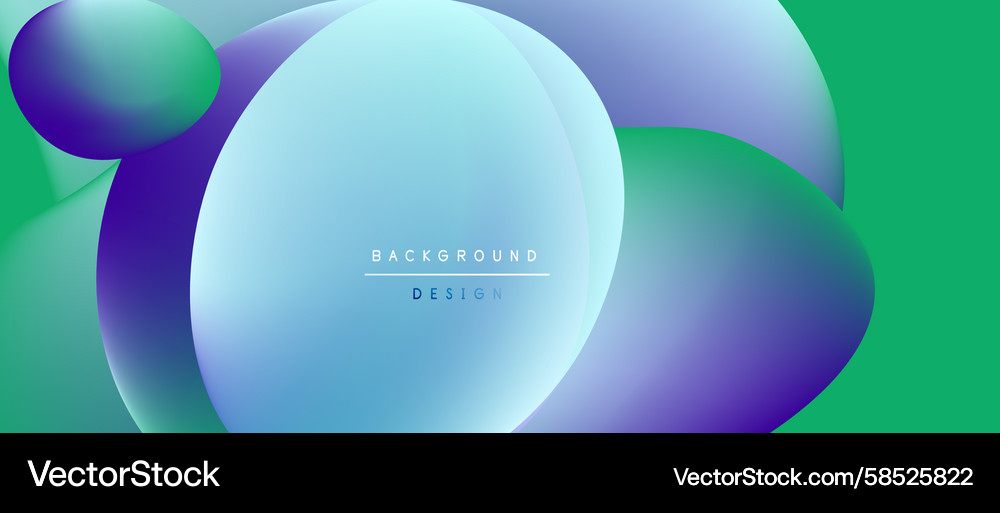 Abstract fluid shapes overlap creating vibrant Abstract fluid shapes overlap creating vibrant Vector Image