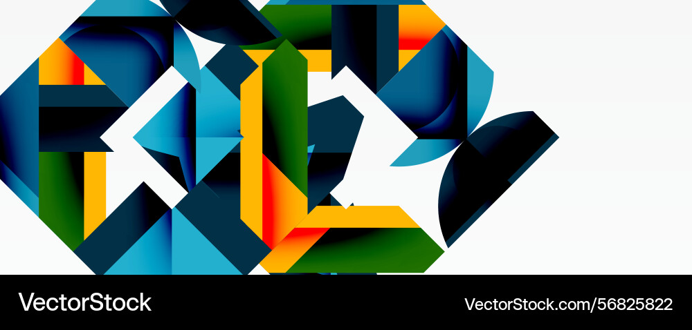 Abstract geometric shapes overlap creating Abstract geometric shapes overlap creating vector image