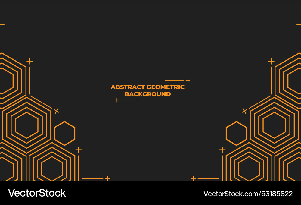 Abstract hexagonal geometric background vector image