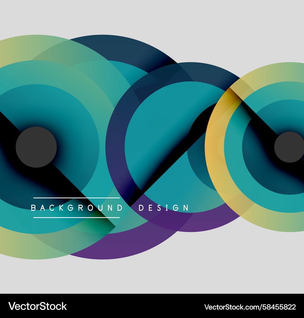 Abstract layered circles create dynamic visual Vector Image
