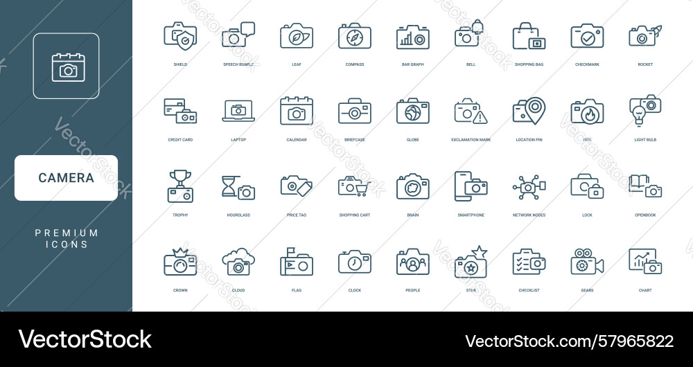 Camera and Technology Concepts Vector Image