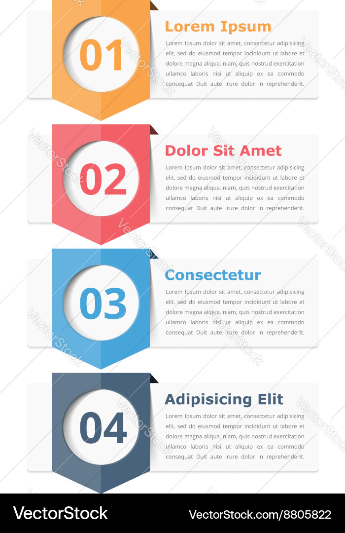 Design elements with numbers Vector Image
