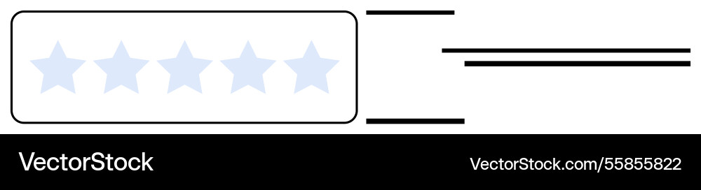 Five-star rating system with outline bars Vector Image