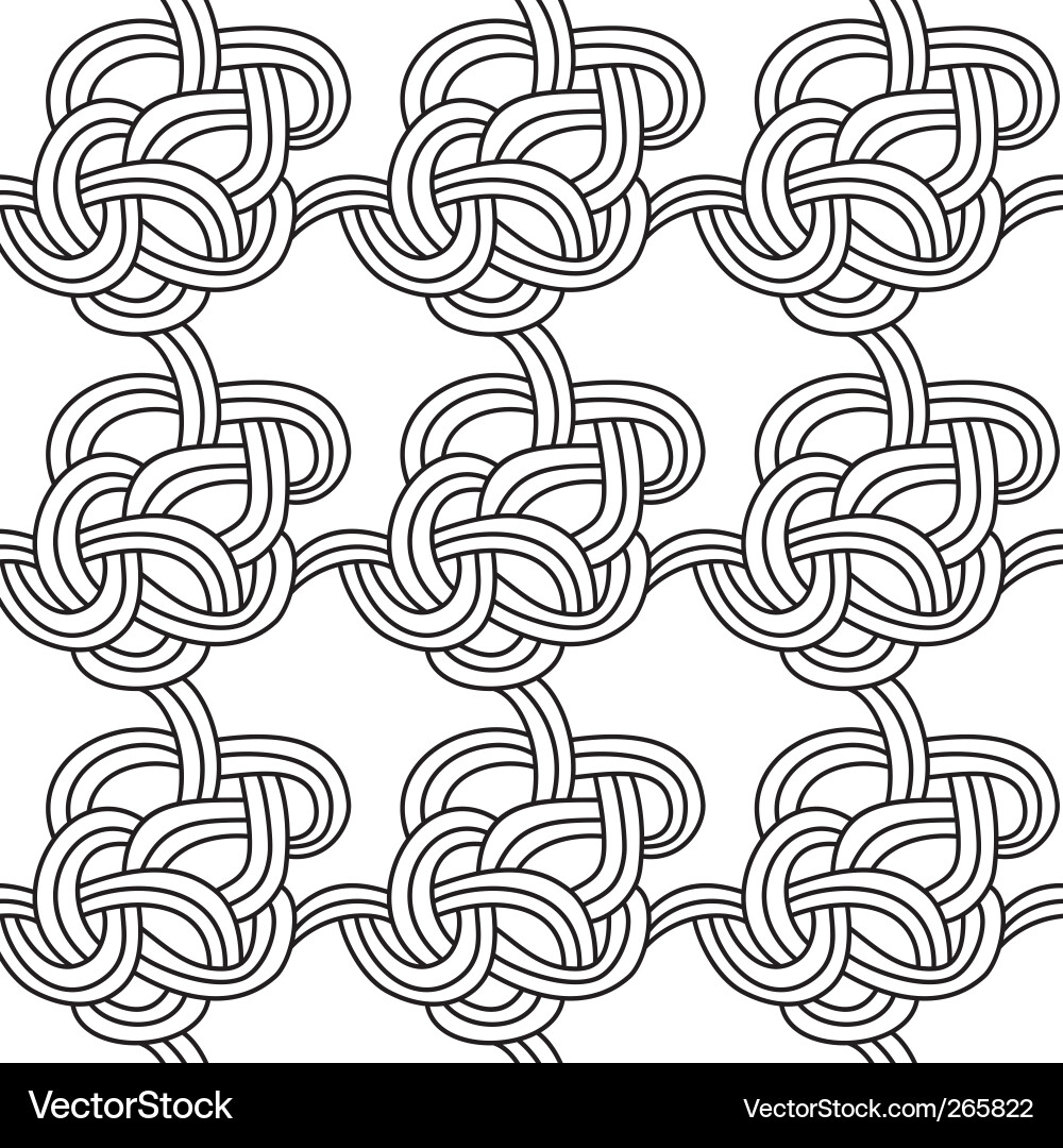 Interwoven Knot Pattern Vector Image