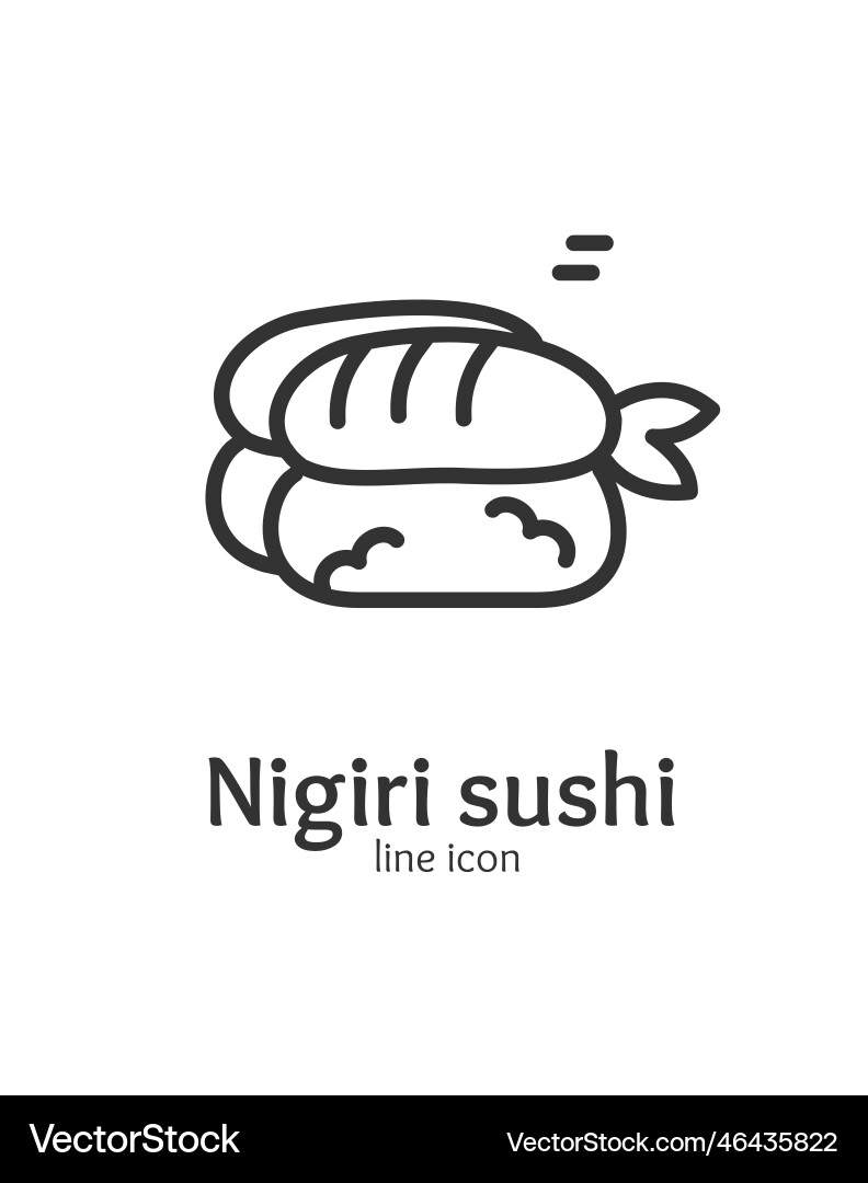 Japan food sign thin line icon emblem concept Japan food sign thin line icon emblem concept vector image