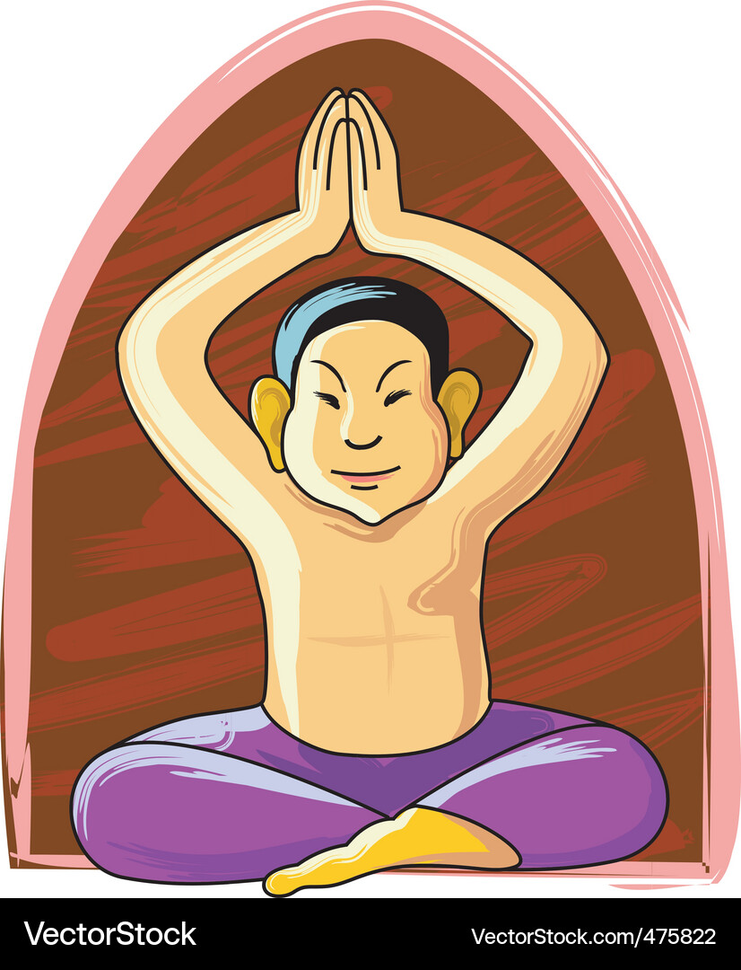 Man posing Vector Image