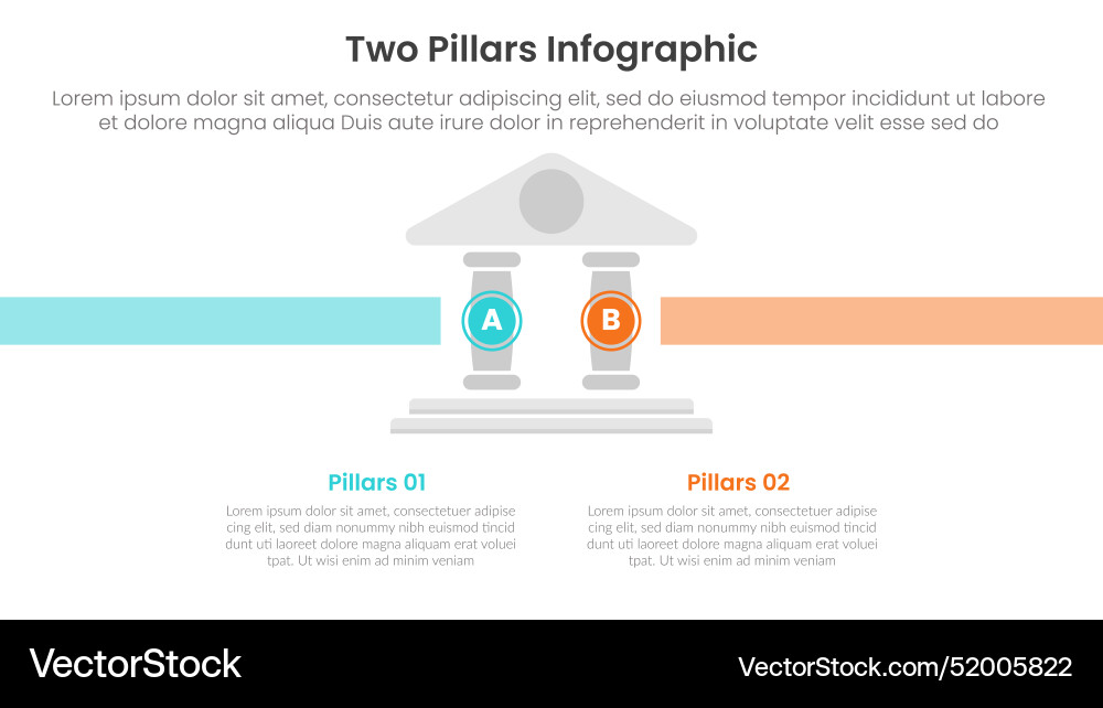 Two pillars framework with ancient classic Two pillars framework with ancient classic Vector Image