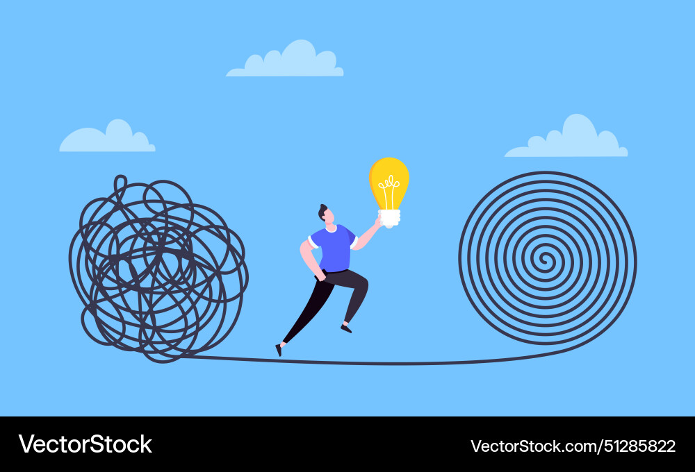 Understanding problem solution simplify challenge Understanding problem solution simplify challenge vector image