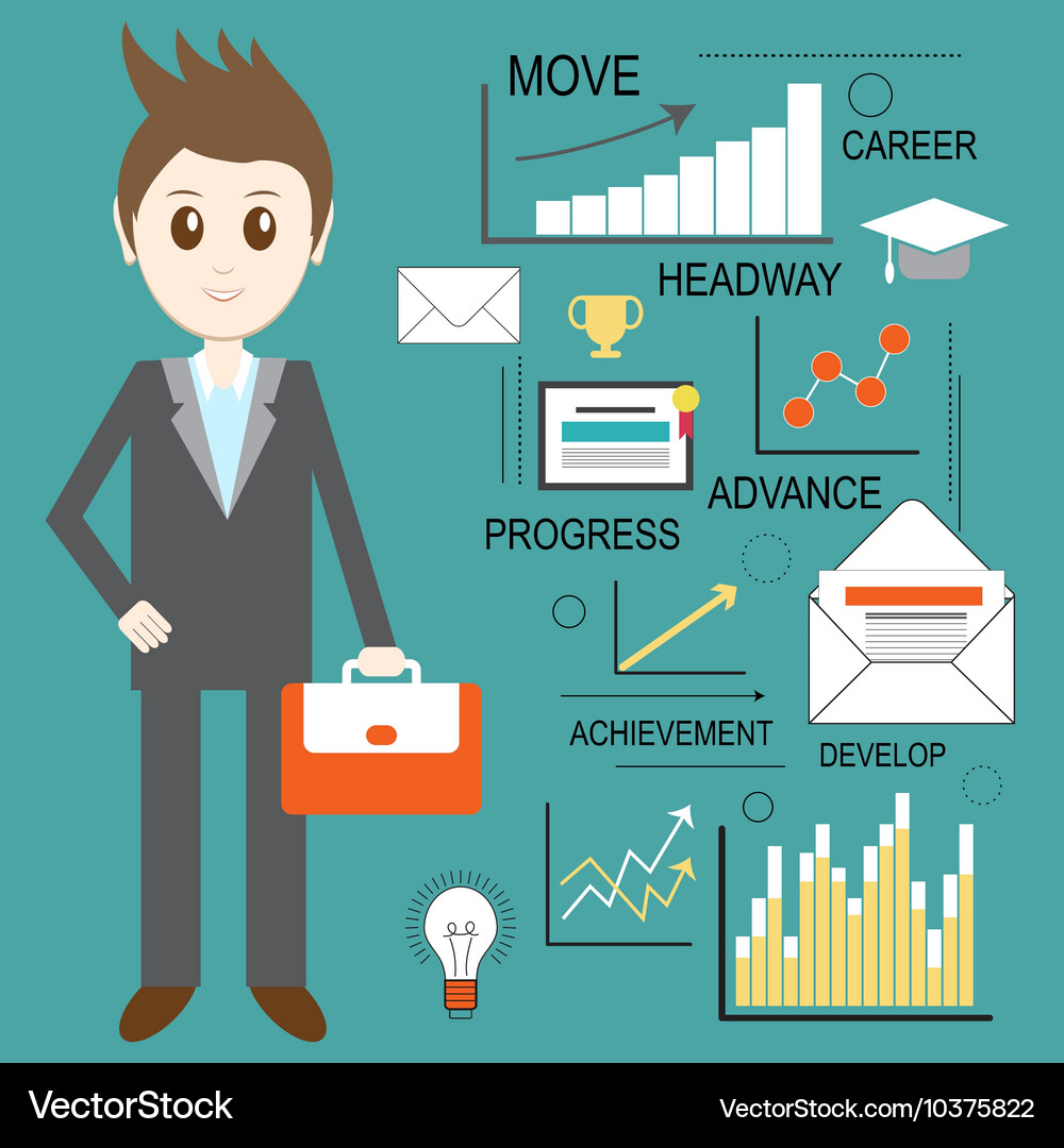 Web analytics information and development business Vector Image