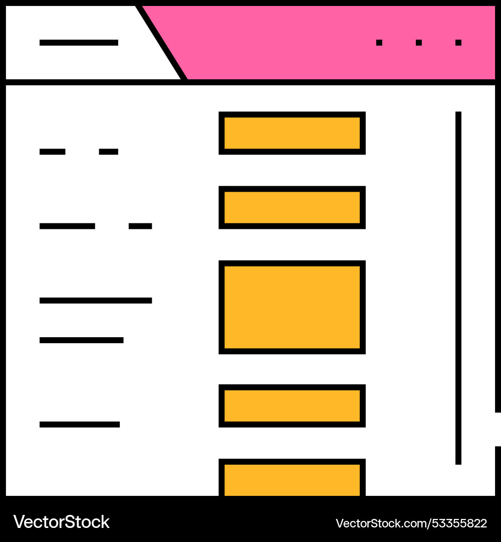 Web form registration icon color Web form registration icon color Vector Image