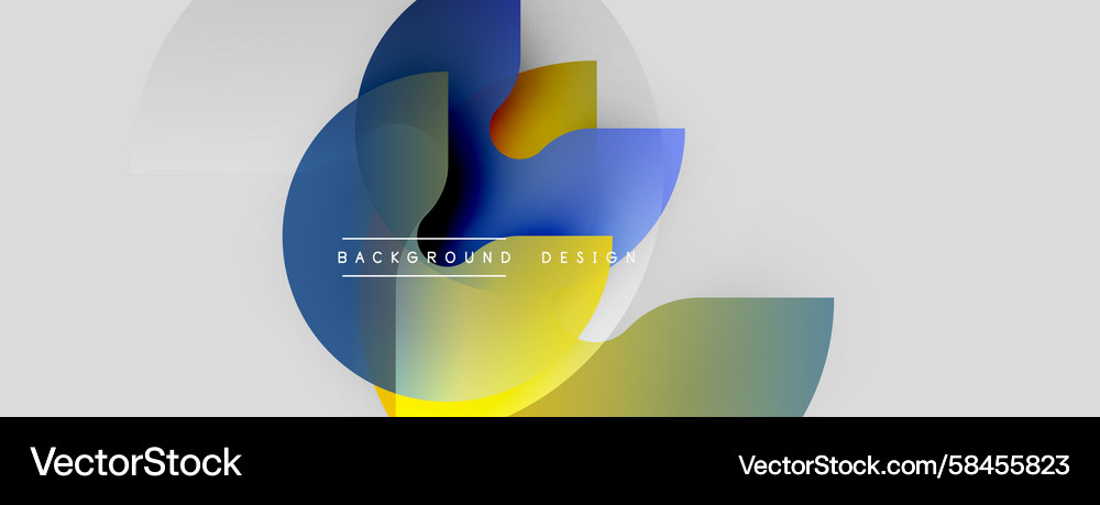 Abstract design features overlapping colorful Vector Image