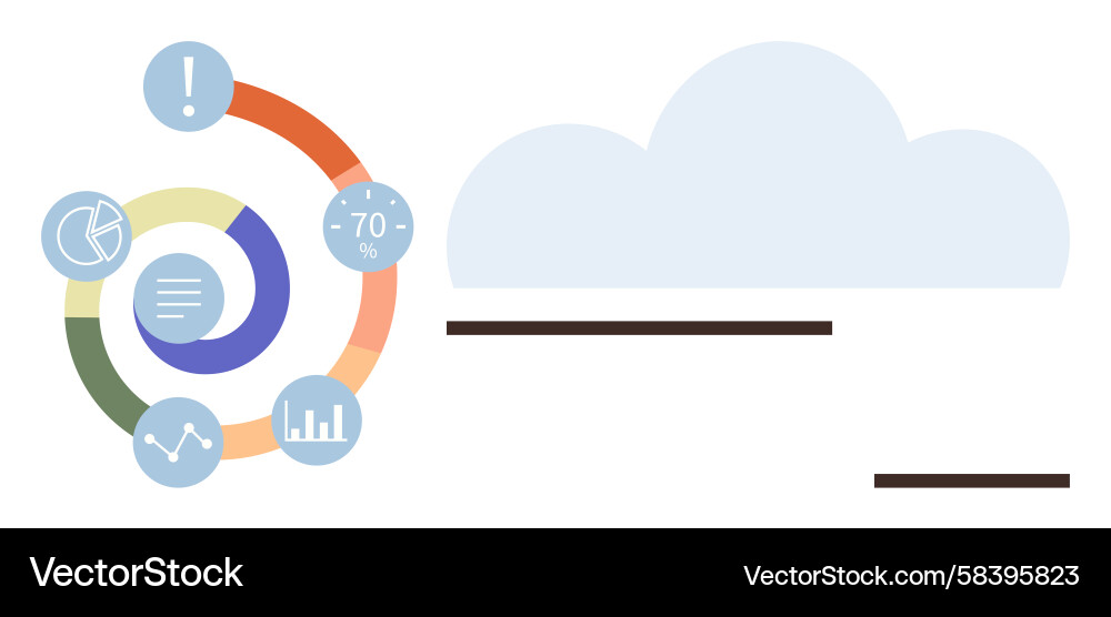 Circular Analytics Chart - Data Insights Vector Image