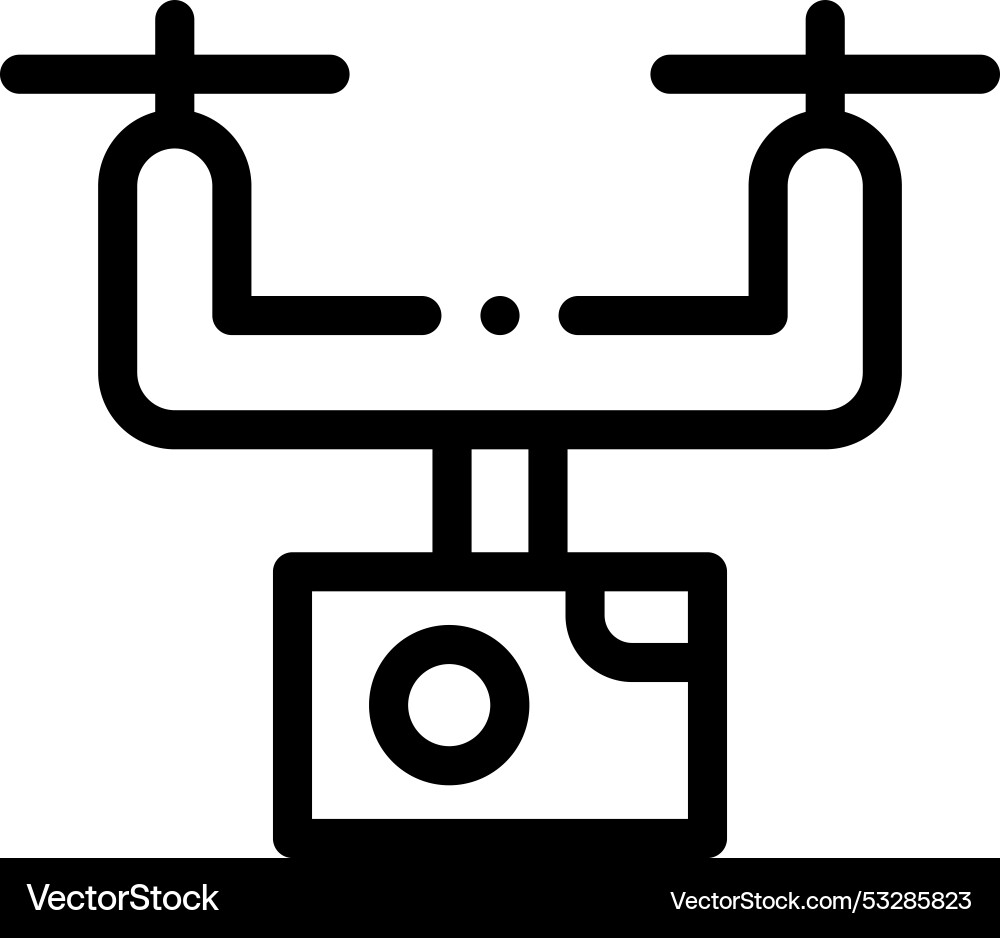 Drone icon thin linear style design isolated Vector Image
