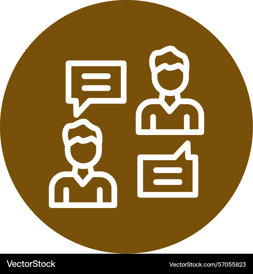 Instant messaging line circle style icon design Vector Image