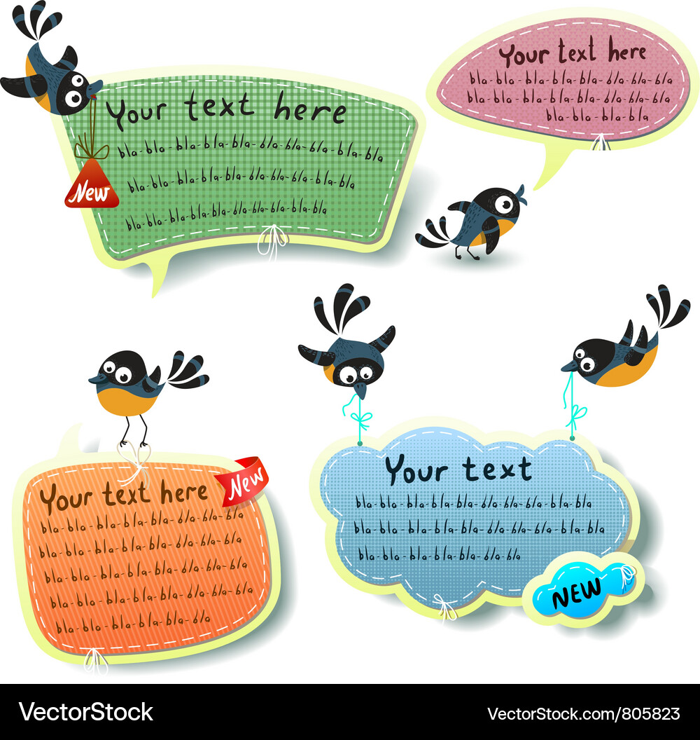 Speech Bubbles Collection Vector Image