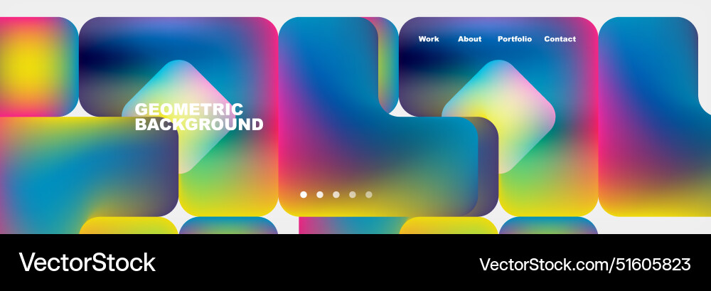 Square internet web page design template Square internet web page design template Vector Image