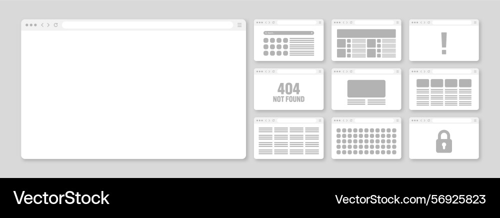 Web-Browser-Fensterseiten-Layout mit toolbar Web-Browser-Fensterseiten-Layout mit toolbar vektorbild