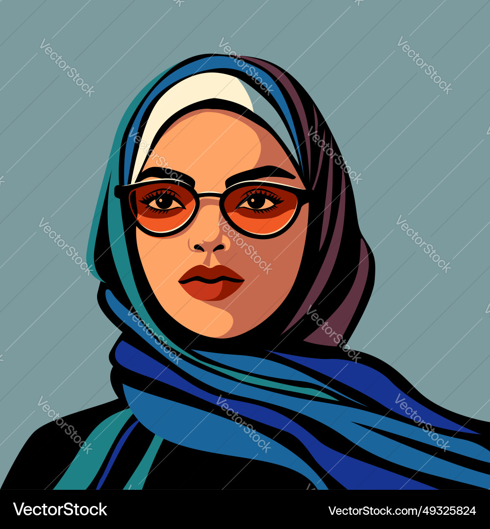 Arabische Frau in Sonnenbrille traditionelle Kleidung Arabische Frau in Sonnenbrille traditionelle Kleidung vektorbild