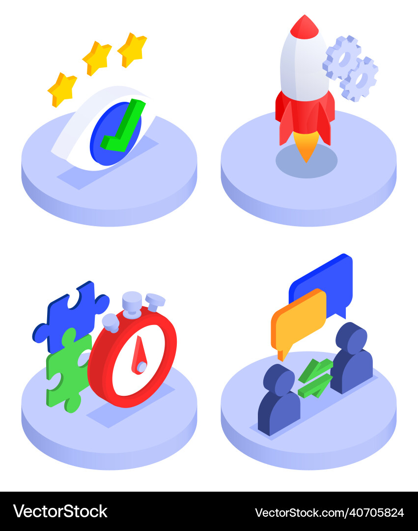 Business intelligence isometric concept Business intelligence isometric concept vector image