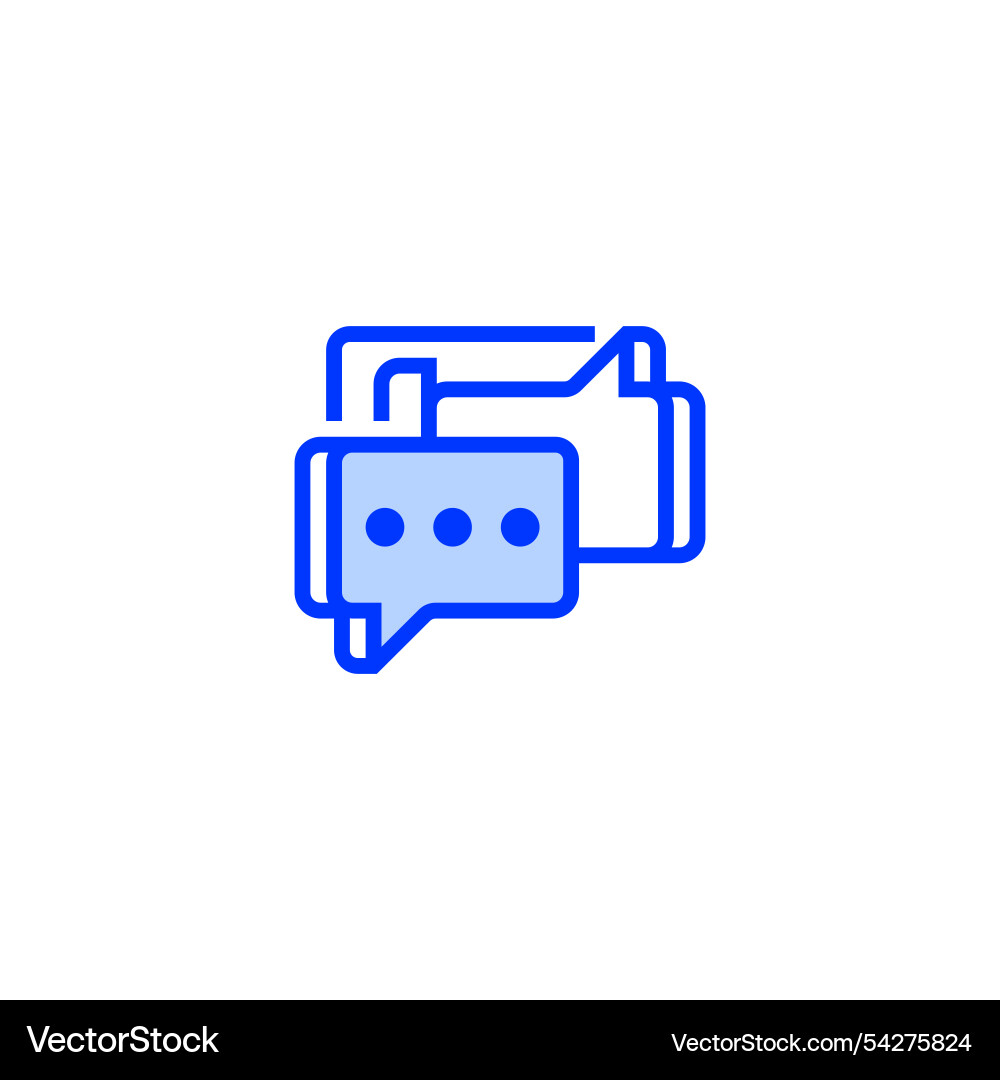 Message line icon linear style sign for mobile Message line icon linear style sign for mobile vector image