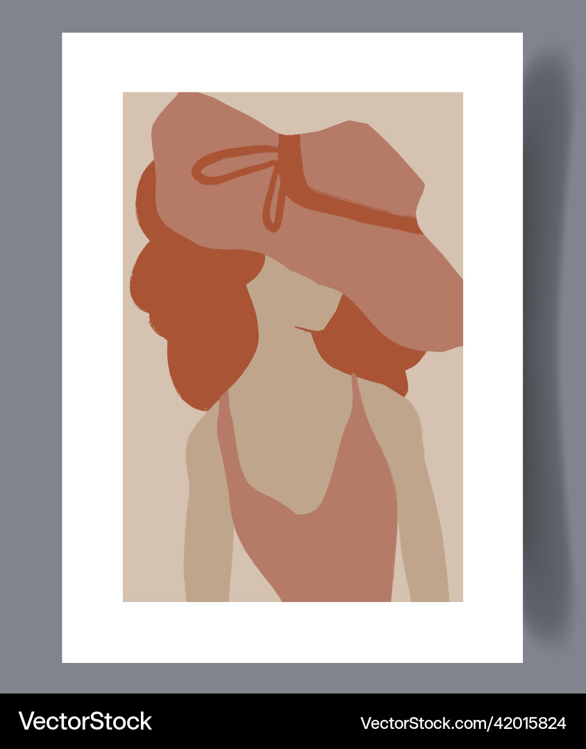 Scandinavian Abstract Print vector image