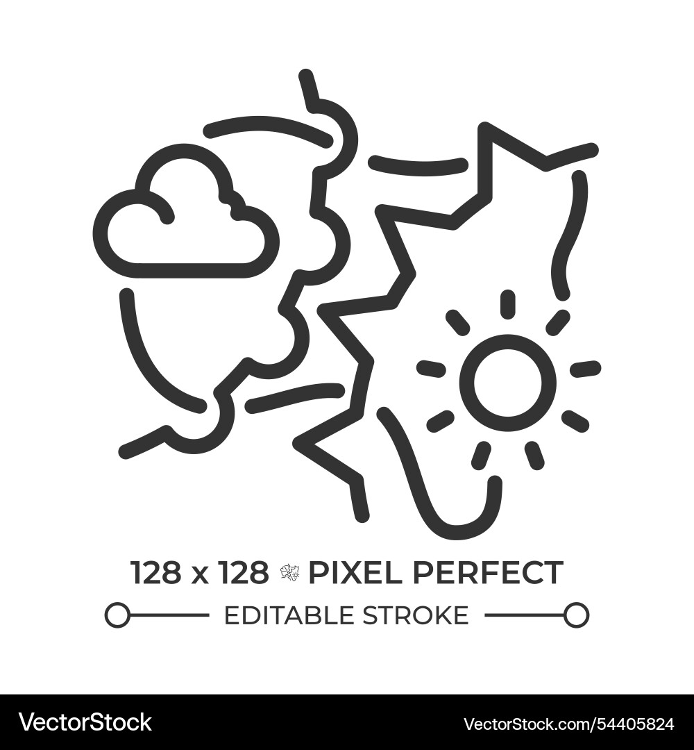 Weather fronts linear icon Vector Image