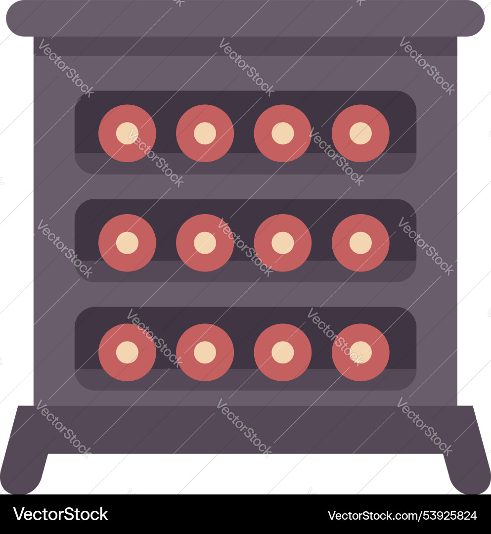 Wine cellar storing bottles for aging Wine cellar storing bottles for aging Vector Image