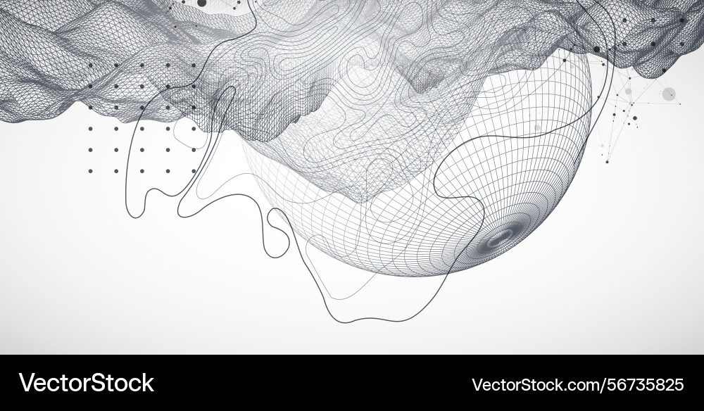 Abstract wave is made in a frame style template Abstract wave is made in a frame style template vector image