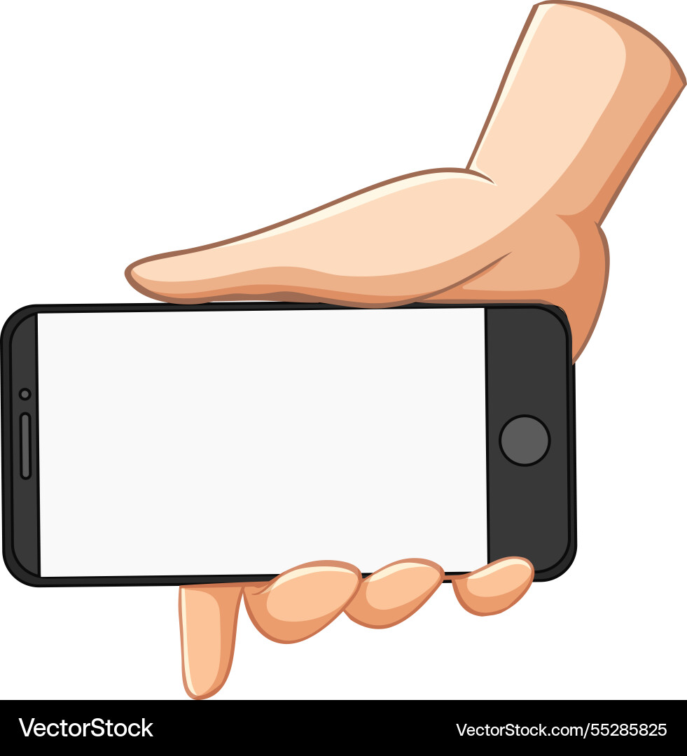 Bild einer Hand mit Smartphone Bild einer Hand mit Smartphone vektorbild