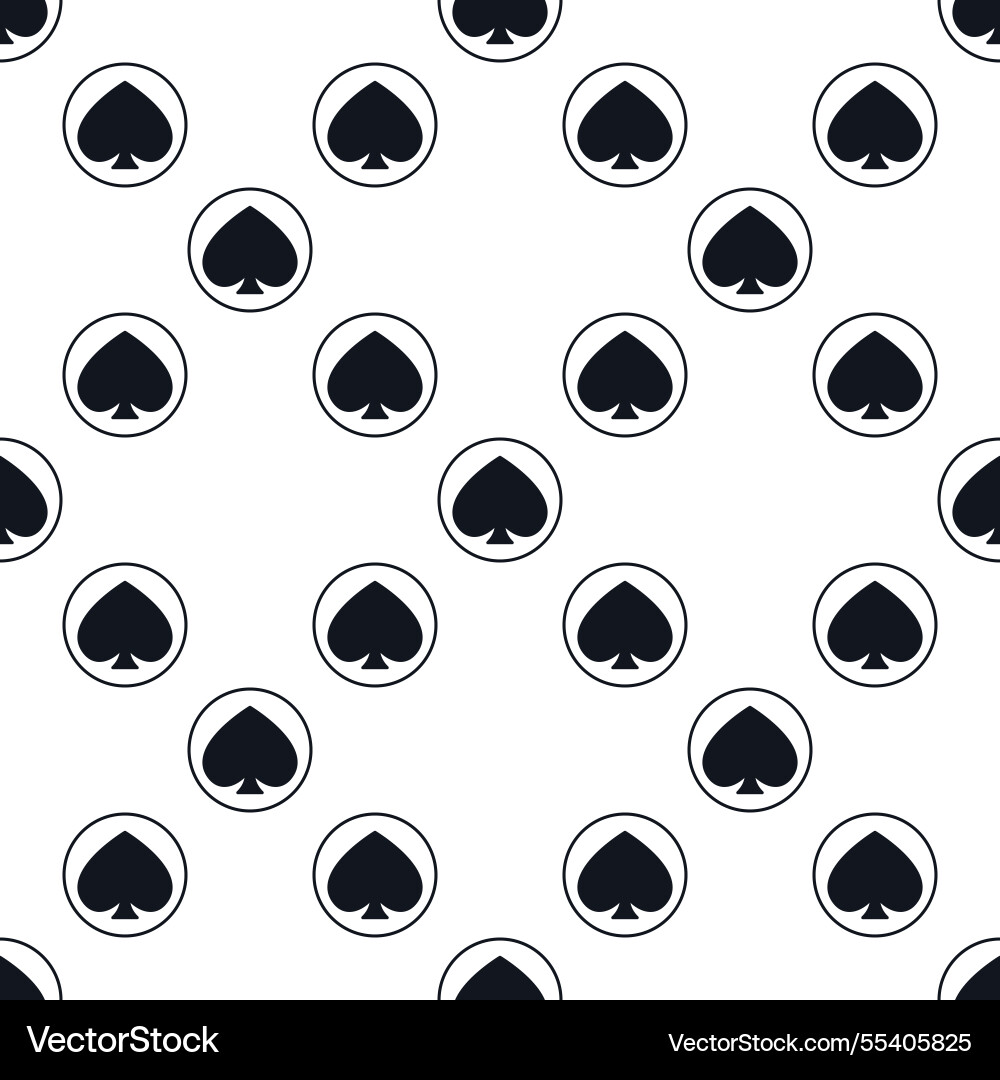 Circle with spades playing card suit solid Circle with spades playing card suit solid vector image