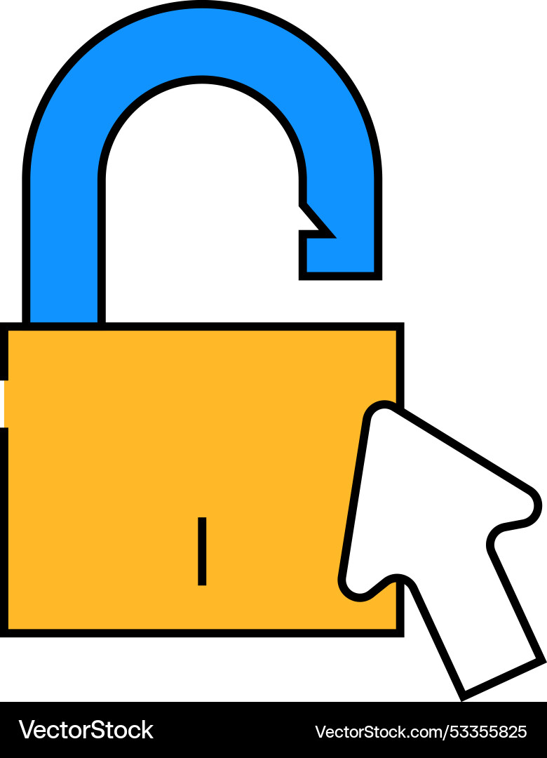 Get access registration icon color Get access registration icon color Vector Image